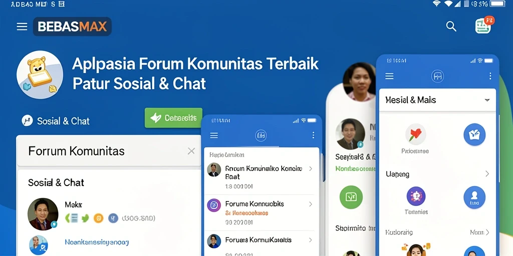 Antarmuka BEBASMAX yang interaktif untuk Forum Komunitas.