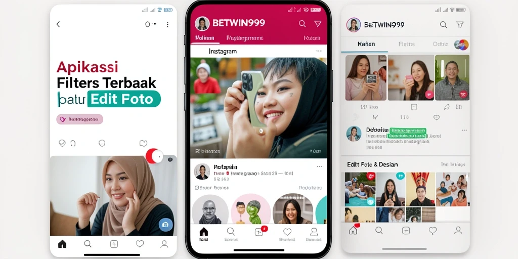 Antarmuka BETWIN999 yang memudahkan dalam menggunakan filter Instagram.