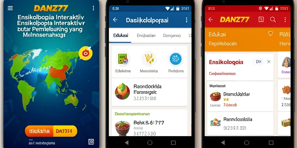 Tampilan antarmuka aplikasi DAN777 yang informatif dan menarik.