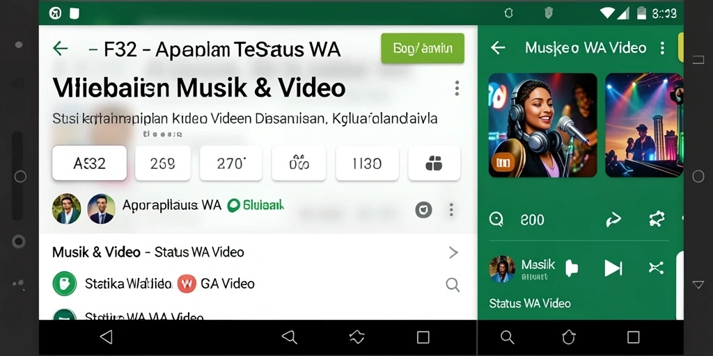 Antarmuka menarik dan fungsional untuk status WA video.