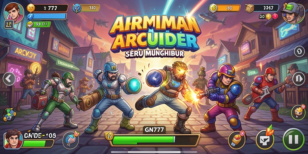 Antarmuka menarik dengan grafis penuh warna dalam GN777.