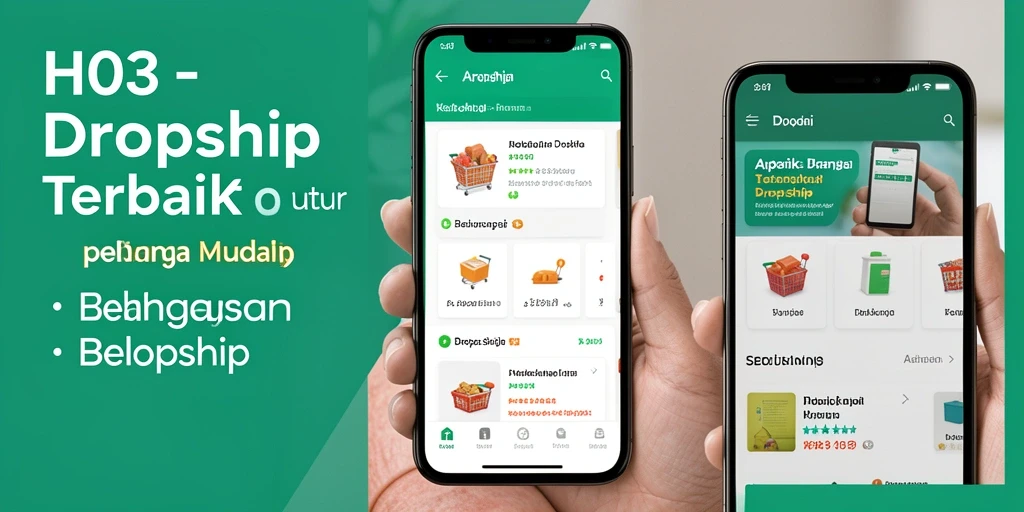 Screenshot utama H03 menampilkan antarmuka dropship yang user-friendly.