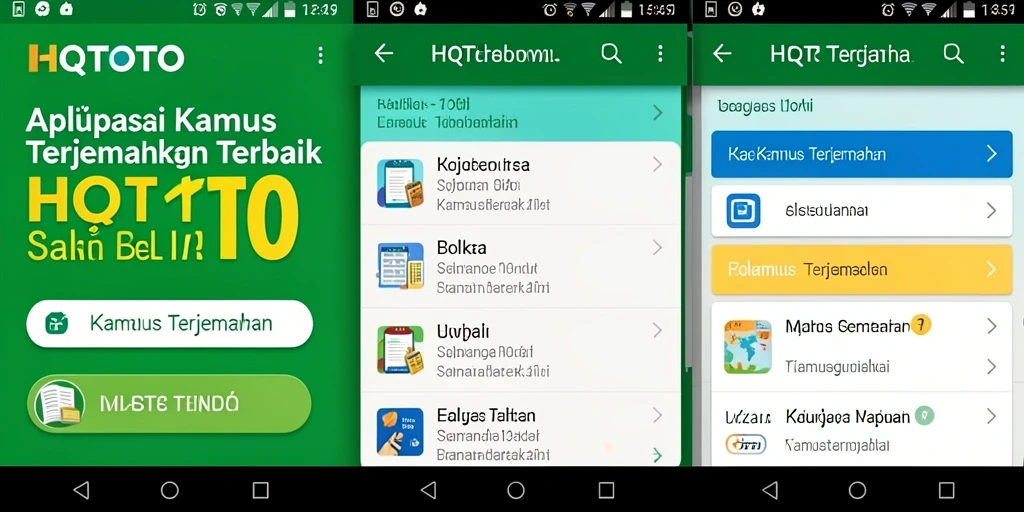 Antarmuka HQTOTO menampilkan fungsi Kamus Terjemahan yang memudahkan pengguna.
