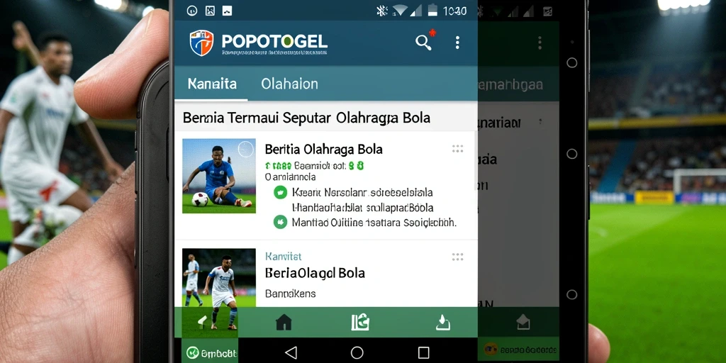 Tampilan antarmuka POPOTOGEL yang informatif untuk berita Olahraga Bola.
