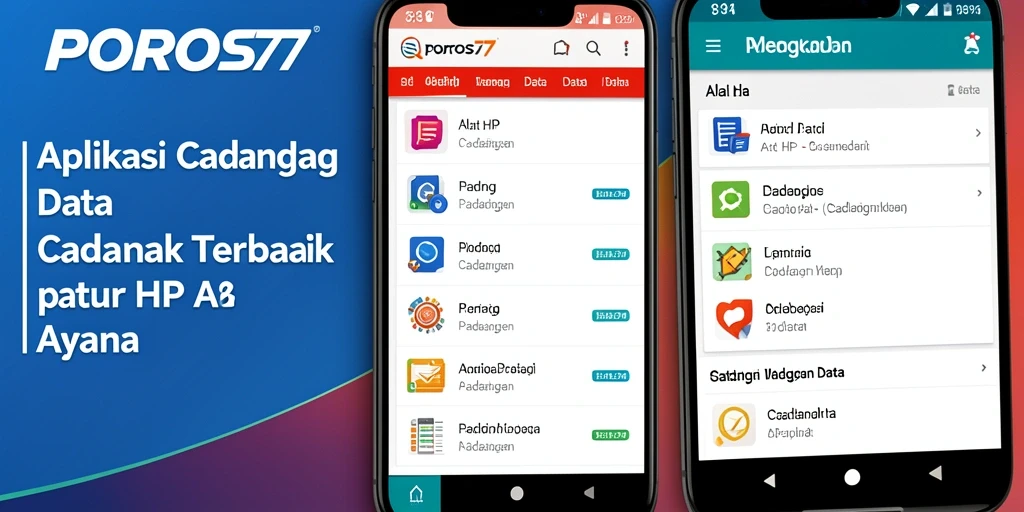 Tampilan antarmuka aplikasi Cadangan Data yang bersih dan intuitif.