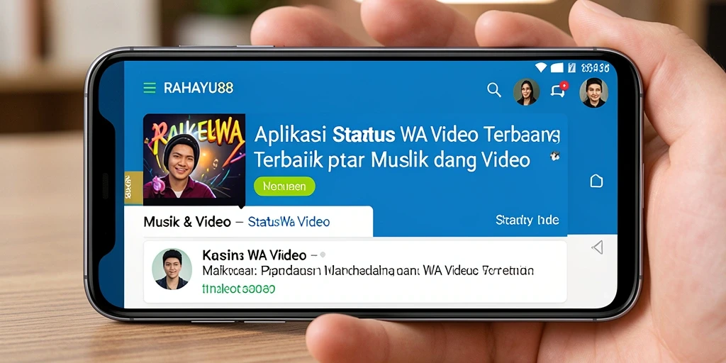 Tampilan antarmuka RAHAYU88 untuk aplikasi Status WA Video yang menarik.