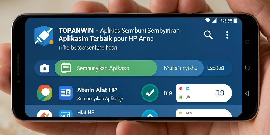Tampilan antarmuka aplikasi TOPANWIN yang modern dan sederhana.