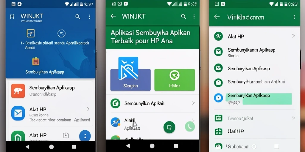 Antarmuka WINJKT yang sederhana dan efektif dalam menyembunyikan aplikasi.